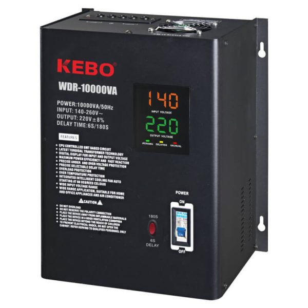 Stabilisateur de tension 6000W 220V Kebo (WDR-10000VA)