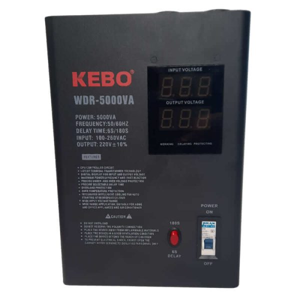 Stabilisateur de tension 3000W 220V Kebo (WDR-5000VA)
